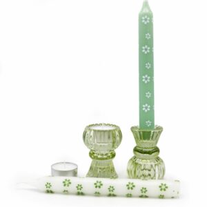 Seasons giftbox With love Duo Candle holder green flower