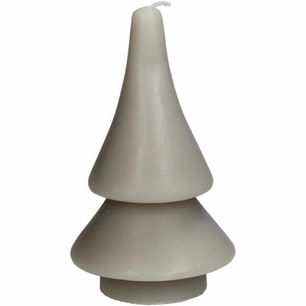 Candle Xmas Tree Wax Ivory 7.5x7.5x14cm