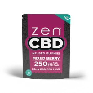 ZenCBD Mixed Berry Gummies - 250mg Per Bag