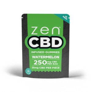 ZenCBD Watermelon Gummies - 250mg Per Bag