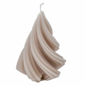 Soyakaars twist dennenboom beige D6 H8,5cm